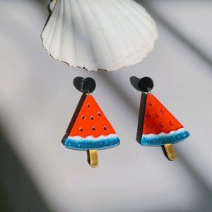 Acrylic Cartoon Watermelon Earrings