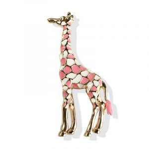 Giraffe Brooch Pink