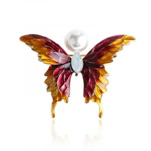 Pearl Butterfly Brooch Pin