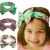 children’s printed bowknot headband  white