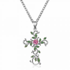 Christian Cross Necklace  Silver
