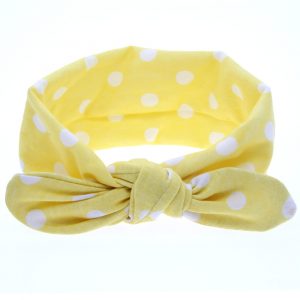 children’s polka dot hairband  yellow