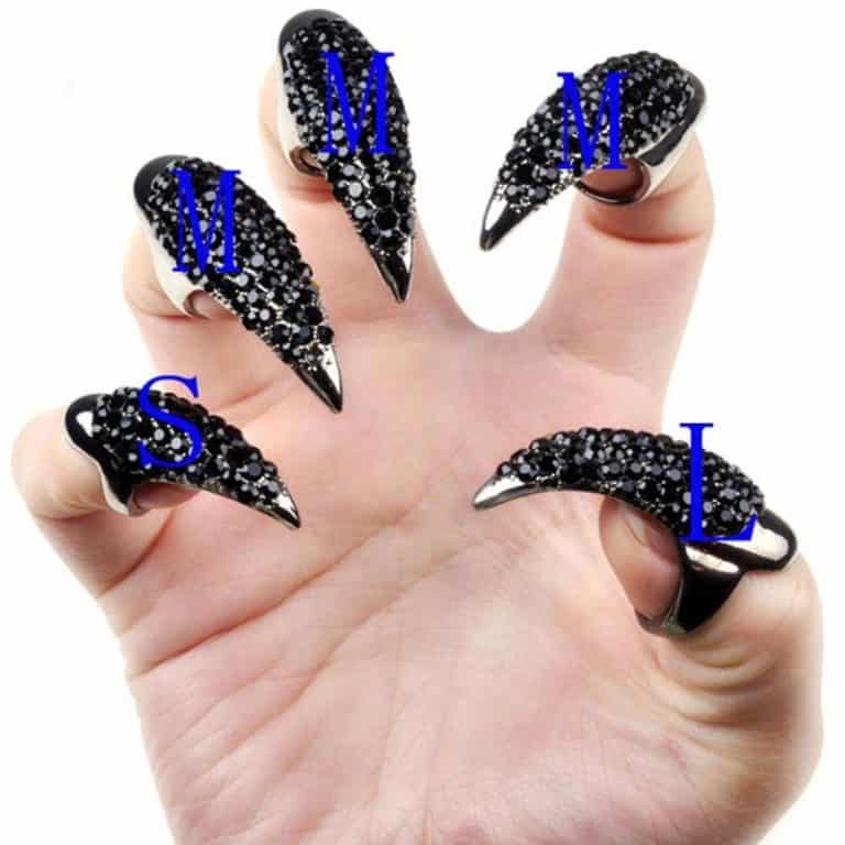 Claw Ring Black  (Extra Large) 1 pc