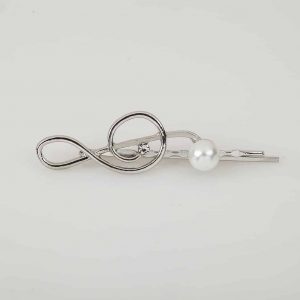 Music Note Hairpin Silver 1pc