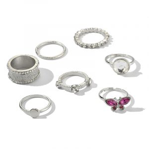 Silver Rings Of Set – 7pc