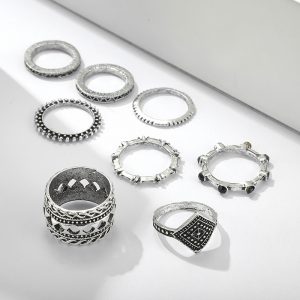 Silver Rings of Set – 8pc