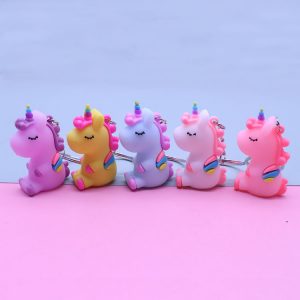 Pink  Unicorn Key Rings