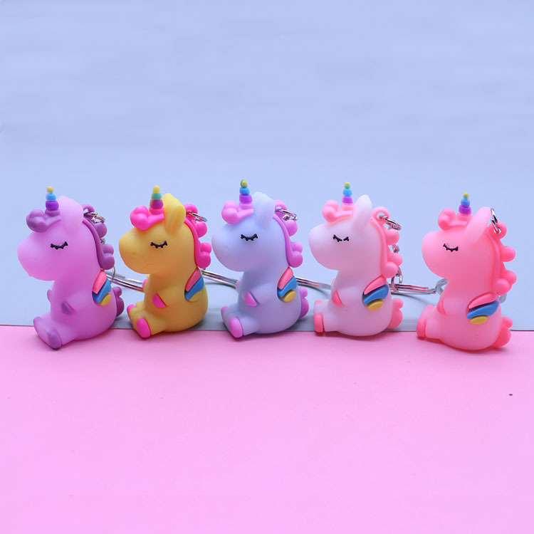 Purple Unicorn Key Rings