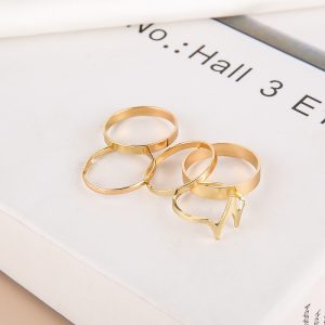 Golden  Rings Of Set – 5pc