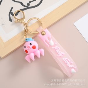 Pink Octopus Key Rings