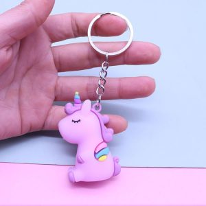 Purple Unicorn Key Rings