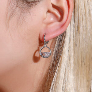 Crystal Earrings  Silver
