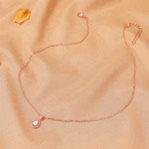 Rose Golden Opell Drop Necklace